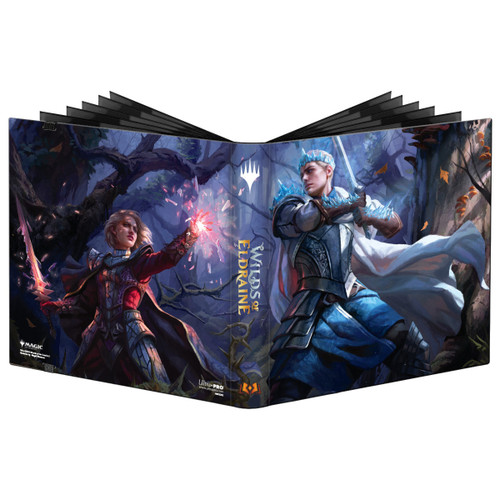 MTG Wilds of Eldraine 12-Pocket PRO-Binder featuring Will Fighting Rowan (Draft booster box art)