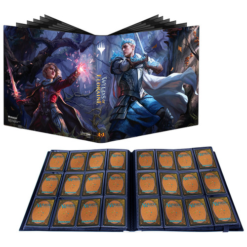 MTG Wilds of Eldraine 12-Pocket PRO-Binder featuring Will Fighting Rowan (Draft booster box art)