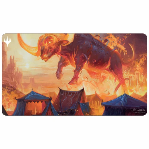 MTG Wilds of Eldraine Playmat featuring Restless Bivouac