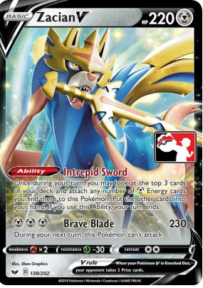 Sword & Shield (Base) 138/202 Zacian V (Prize Pack League Promo)