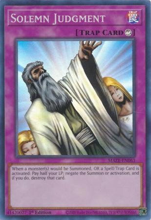 MAZE-EN063 Solemn Judgment (Super Rare)
