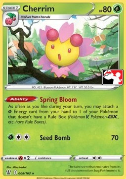 Battle Styles 008/163 Cherrim (Prize Pack League Promo Non-Holo)