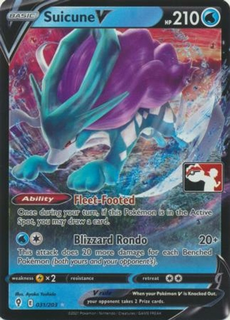 Evolving Skies 031/203 Suicune V (Prize Pack League Promo)
