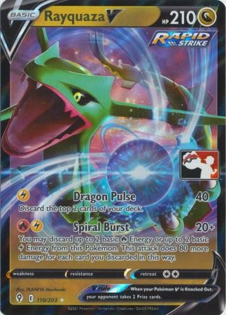 Evolving Skies 110/203 Rayquaza V (Prize Pack League Promo)