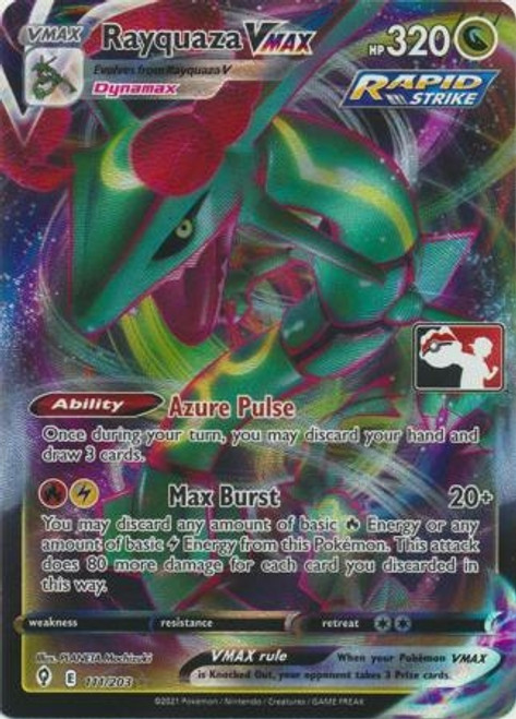 Evolving Skies 111/203 Rayquaza VMAX (Prize Pack League Promo)