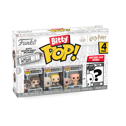 Bitty POP! Harry Potter: Harry Potter, Draco Malfoy & Dobby 4-Pack