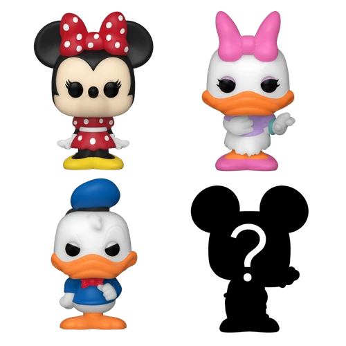 Bitty POP! Disney: Minnie Mouse (red dress), Daisy Duck & Donald Duck 4-Pack