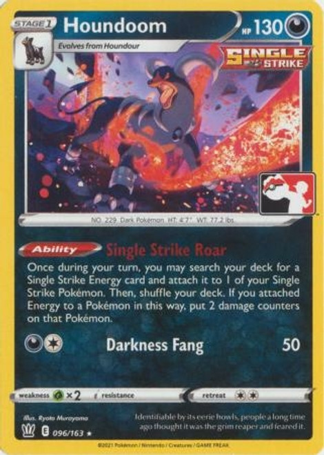 Battle Styles 096/163 Houndoom (Prize Pack League Promo Non-Holo)