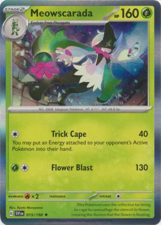 Scarlet & Violet (Base Set) 015/198 Meowscarada (Holo)