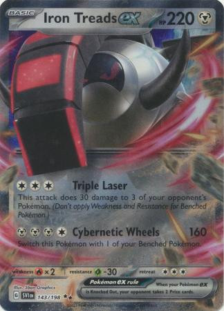 Scarlet & Violet (Base Set) 143/198 Iron Treads ex (Half Art)