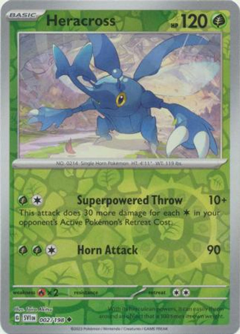 Scarlet & Violet (Base Set) 002/198 Heracross (Reverse Holo)