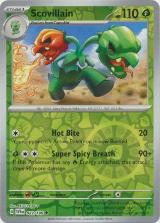 Scarlet & Violet (Base Set) 029/198 Scovillain (Reverse Holo)