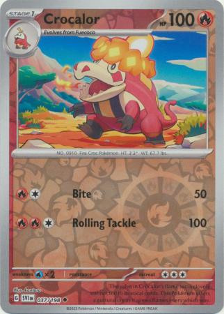 Scarlet & Violet (Base Set) 037/198 Crocalor (Reverse Holo)
