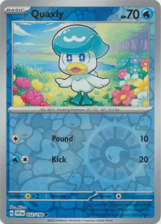 Scarlet & Violet (Base Set) 052/198 Quaxly (Reverse Holo)