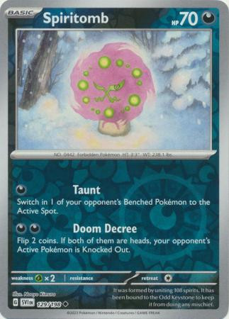 Scarlet & Violet (Base Set) 129/198 Spiritomb (Reverse Holo)