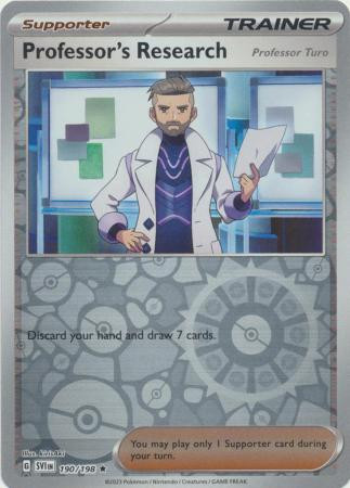 Scarlet & Violet (Base Set) 190/198 Professor's Research [Turo] (Reverse Holo)