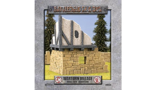 Battlefield in a Box - Wartorn Village: Small Ruin (Sandstone)
