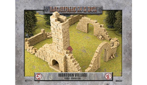 Battlefield in a Box - Wartorn Village: Ruins (Sandstone)