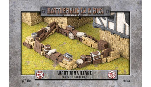 Battlefield in a Box - Wartorn Village: Barricades (Sandstone)