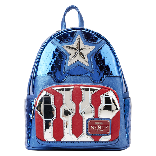 Marvel: Metallic Captain America Cosplay Mini Backpack