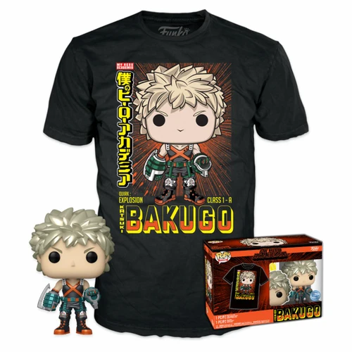 POP! & Tee: My Hero Academia - Katsuki Bakugo (Metallic) & T-Shirt set
