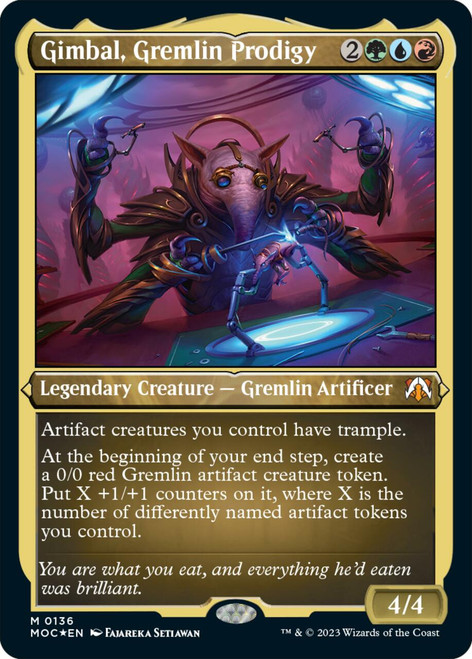 Gimbal, Gremlin Prodigy (Etched Display Commander) | March of the Machine Commander