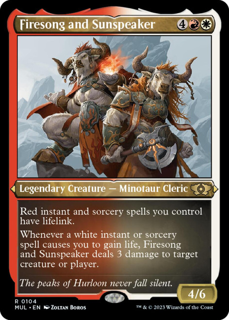 Firesong and Sunspeaker (Etched foil)