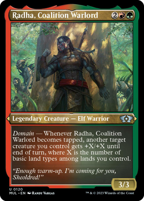 Radha, Coalition Warlord (Etched foil) | Multiverse Legends