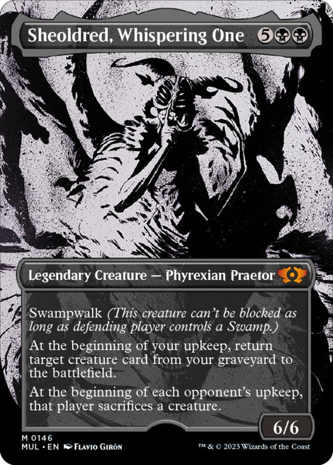 Sheoldred, Whispering One (Showcase Frame Halo foil)