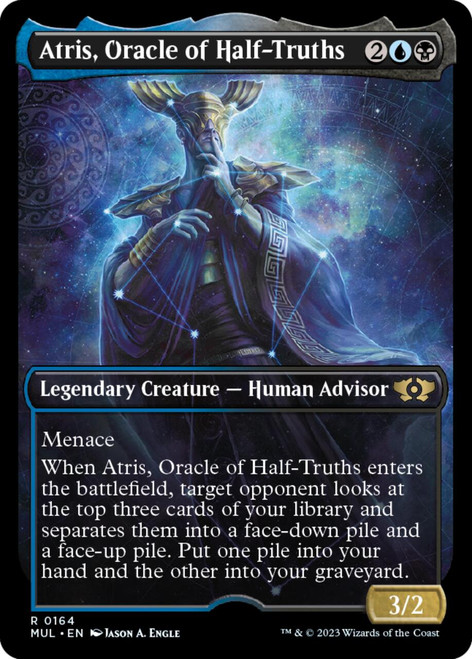 Atris, Oracle of Half-Truths (Showcase Frame Halo foil)