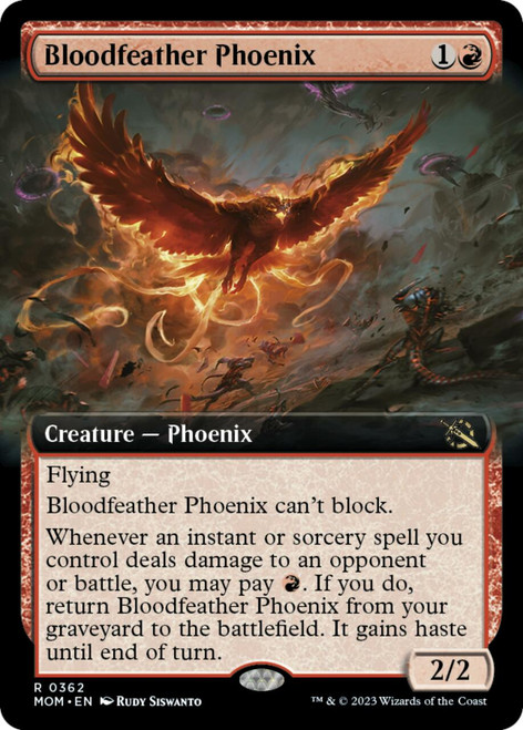 Bloodfeather Phoenix (Extended Art foil) | March of the Machine