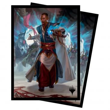 MTG March of the Machine Deck Protector Sleeves 4 featuring Teferi Akosa of Zhalfir (100)