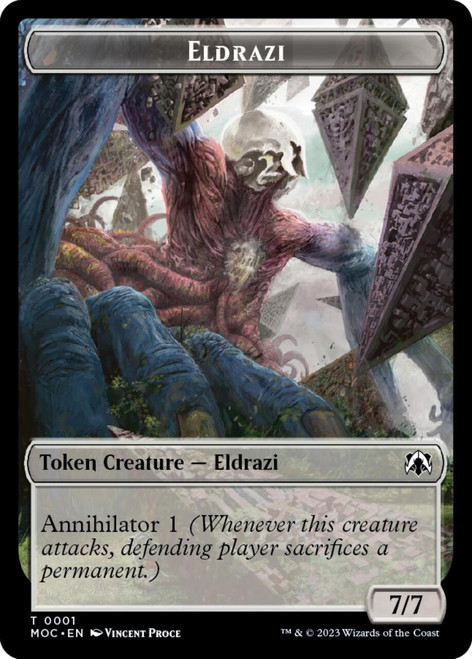 March of the Machine Commander Eldrazi Token //  Goblin Token