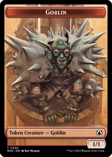 March of the Machine Commander Sliver Token // Goblin Token