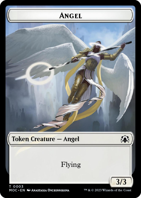 March of the Machine Commander Angel Token // Demon Token