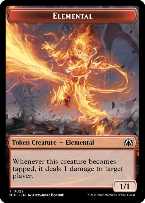 March of the Machine Commander Elemental Token // Elemental Token