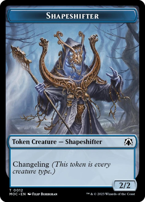 March of the Machine Commander Shapeshifter Token // The Monarch Token