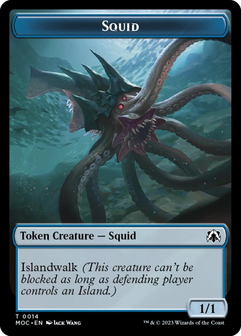 March of the Machine Commander Squid Token // Human Token