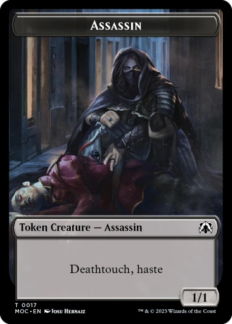 March of the Machine Commander Assassin Token // Knight Token