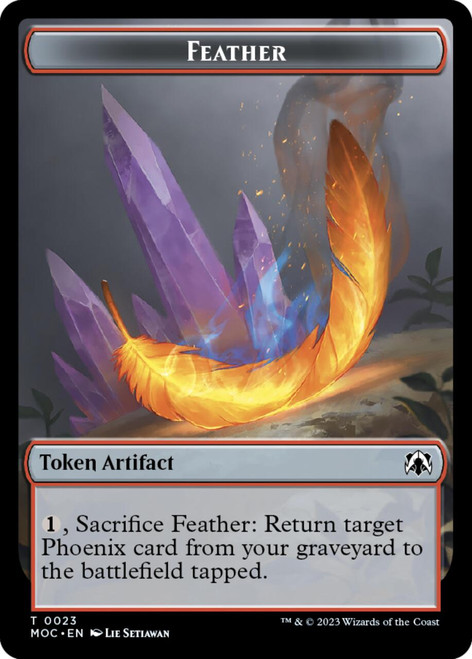March of the Machine Commander Feather Token // Servo Token