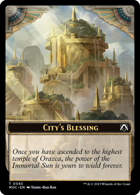 March of the Machine Commander Butterfly Token // City's Blessing Token