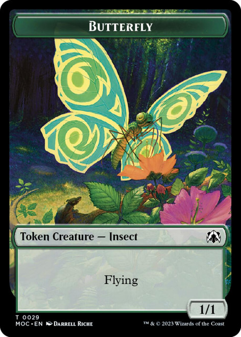 March of the Machine Commander Butterfly Token // City's Blessing Token