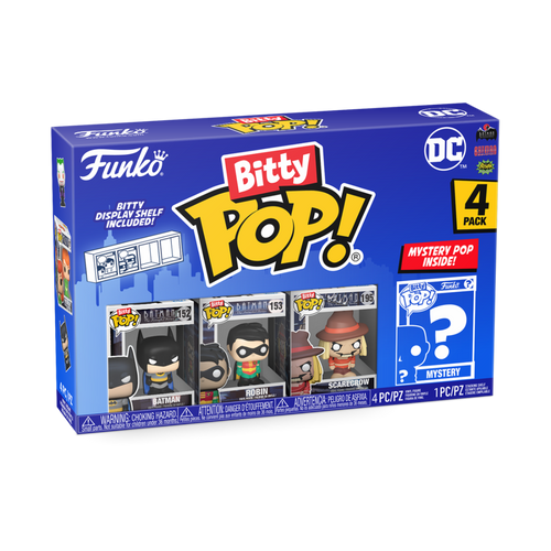 Bitty POP! DC Super Heroes: Batman, Robin & Scarecrow 4-Pack