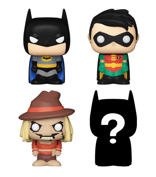 Bitty POP! DC Super Heroes: Batman, Robin & Scarecrow 4-Pack