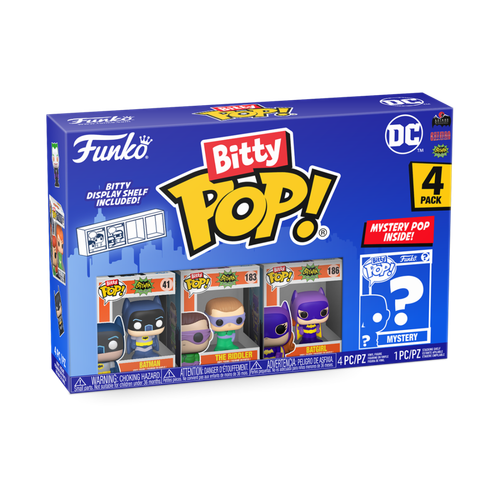 Bitty POP! DC Super Heroes: Batman '66, Batgirl & The Riddler 4-Pack