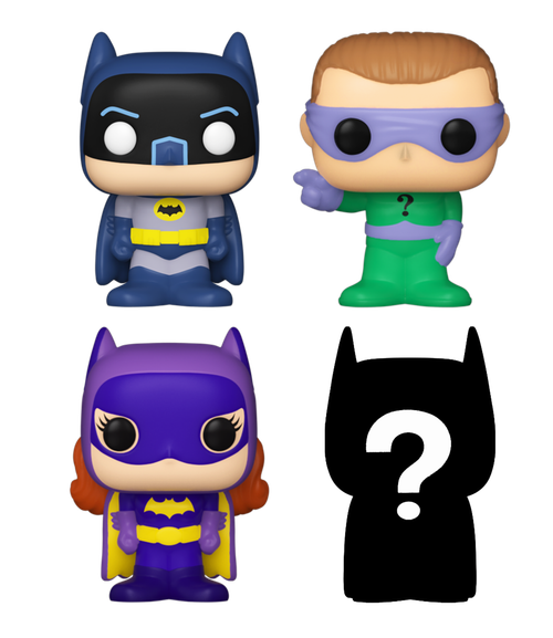 Bitty POP! DC Super Heroes: Batman '66, Batgirl & The Riddler 4-Pack