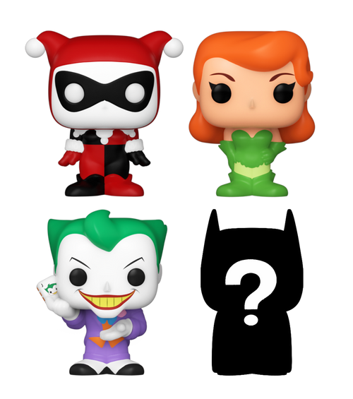 Bitty POP! DC Super Heroes: Harley Quinn, Poison Ivy & The Joker  4-Pack