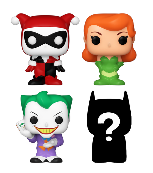 Bitty POP! DC Super Heroes: Harley Quinn, Poison Ivy & The Joker  4-Pack