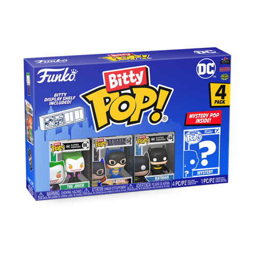 Bitty POP! DC Super Heroes: Batman, Batgirl & The Joker 4-Pack