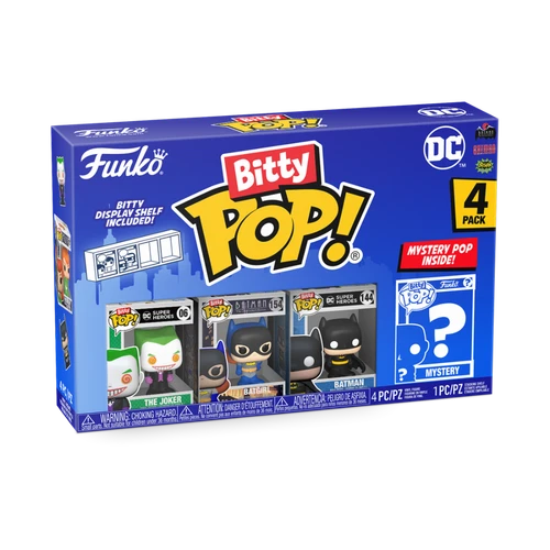 Bitty POP! DC Super Heroes: Batman, Batgirl & The Joker 4-Pack